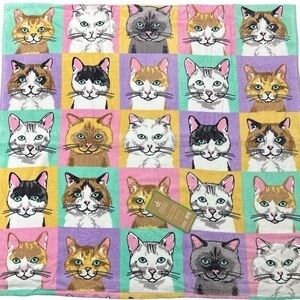 Deborah Connolly - ‘Mixed Cat Breeds’ Beach Towel 36“x68“ NWT Firm! Last one!